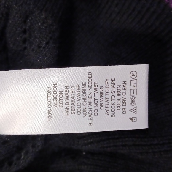 Mac & Jac Short Sleeve Long Line Cotton Lacy Cardigan- Sz. Sm - Picture 9 of 10